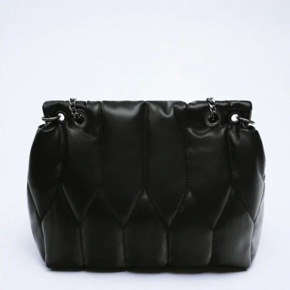 Zara Chain Strap Quilted Shoulder Bag - Picture 3 of 10
